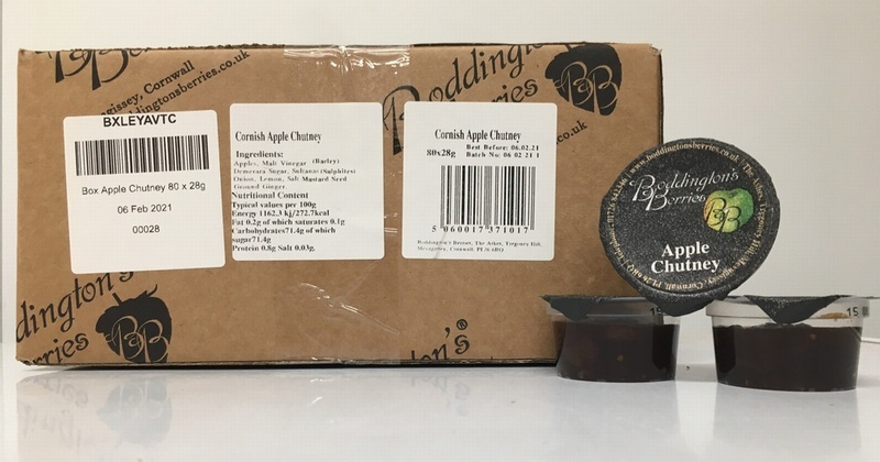 Boddington's Berries | Apple Chutney | 28g Foil Box