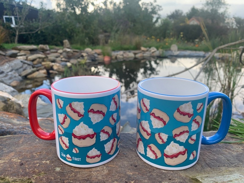 Jam First Ceramic Scone Mug