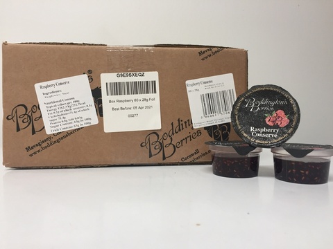 Raspberry Conserve - 28g Individual Portions (Box of 80)